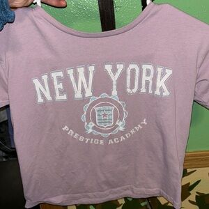 Purple New York crop top